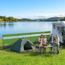 Outsunny Camping Windbreaks with Clear Windows, Army Green