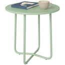 Outsunny Metal Garden Side Table, 48 Cm Round Outdoor Table, Green