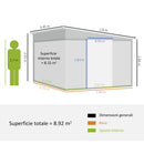 Outsunny Steel Garden Storage Shed w/ Sliding Doors Black