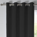 Fusion Sorbonne Eyelet Curtains in Black