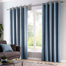 Fusion Sorbonne Eyelet Curtains in Blue