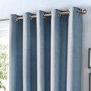 Fusion Sorbonne Eyelet Curtains in Blue
