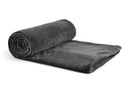 Snug Flannel Fleece Blanket Super Soft Throw in Charcoal