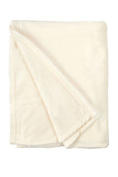 Snug Flannel Fleece Blanket ? Super Soft Throw in Cream