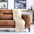 Snug Flannel Fleece Blanket ? Super Soft Throw in Cream