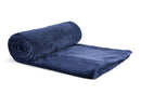 Snug Flannel Fleece Blanket Super Soft Throw in Navy