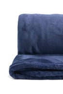 Snug Flannel Fleece Blanket Super Soft Throw in Navy
