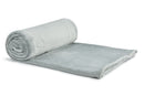 Snug Flannel Fleece Blanket Super Soft Throw in Silver