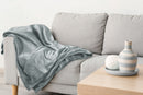 Snug Flannel Fleece Blanket Super Soft Throw in Silver