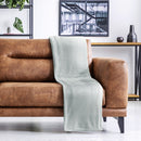 Snug Flannel Fleece Blanket Super Soft Throw in Silver