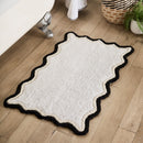Fusion Scallop Bath Mat in Monochrome