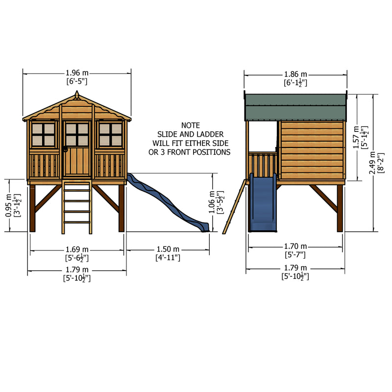 Stork, Platform & Slide Playhouse
