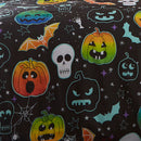 Bedlam Scary Pumpkins Duvet Cover Set in Black