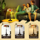 HOMCOM Tiffany-Style Stained Glass Table Lamp, Handcrafted Antique Bedside