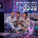 HOMCOM Bladeless Tower Fan For Bedroom, 36dB Standing Cooling Fan, White