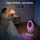 HOMCOM Bladeless Tower Fan For Bedroom, 36dB Standing Cooling Fan, White