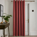 Fusion Strata Single Panel Eyelet Door Curtain in Terracotta