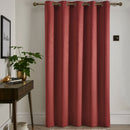 Fusion Strata Single Panel Eyelet Door Curtain in Terracotta