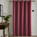 Fusion Strata Single Panel Eyelet Door Curtain in Wine