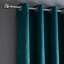 Fusion Strata Eyelet Curtains in Forest Green