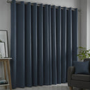 Fusion Strata Eyelet Curtains in Navy