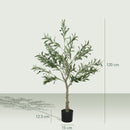 HOMCOM Indoor Artificial Plant, Faux Potted Silk Olive Tree