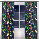 Bedlam Supersonic Pencil Pleat Curtains in Blue