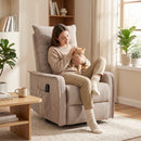 HOMCOM Massage Recliner Armchair, Swivel Rocking Recliner Chair, Brown