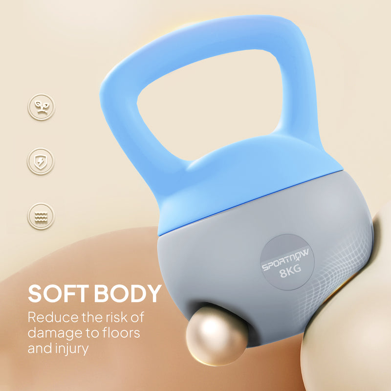SPORTNOW 8KG Kettlebell w/ Soft Body, Non-Slip Handle