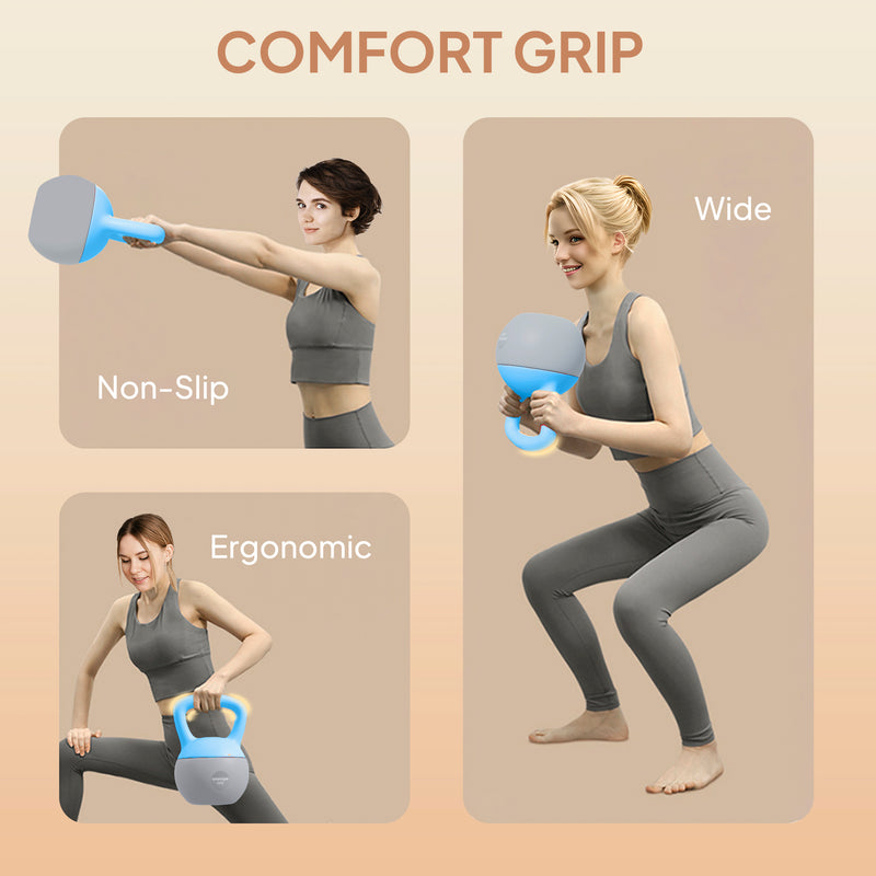 SPORTNOW 8KG Kettlebell w/ Soft Body, Non-Slip Handle