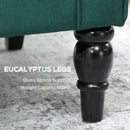 HOMCOM Accent Chair Wingback Armchair Retro Tufted Club Wood Fabric