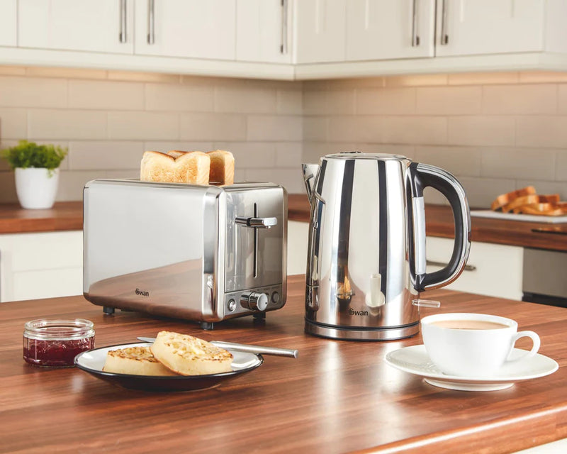 Swan Polished 2 Slice Toaster  - Stainless Steel
