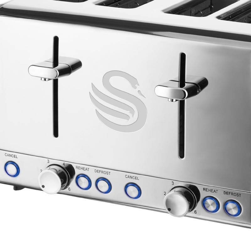 Swan Polished 4 Slice Toaster  - Stainless Steel