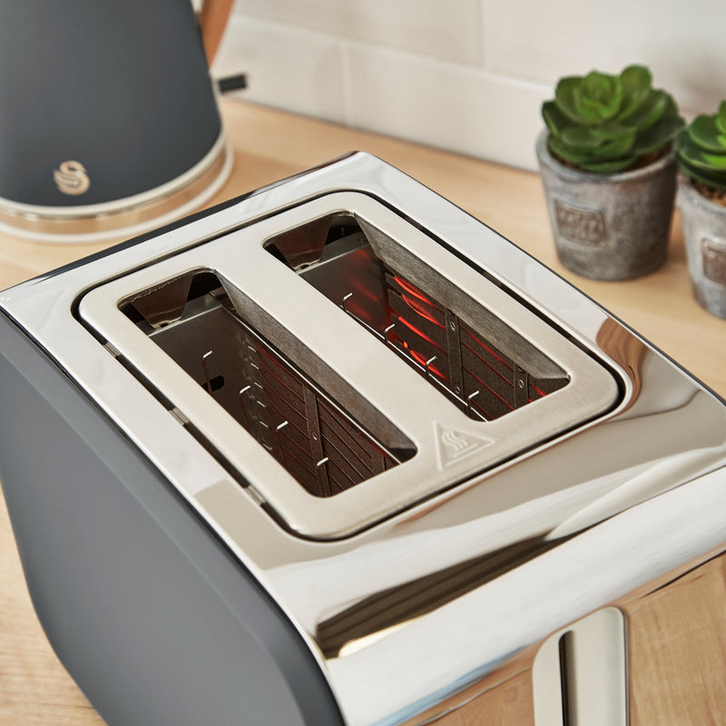 Swan Nordic 2 Slice Toaster  - Grey