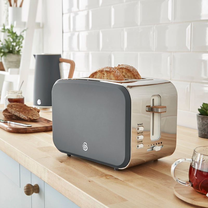 Swan Nordic 2 Slice Toaster  - Grey