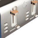 Swan Nordic 4 Slice Toaster  - Blue