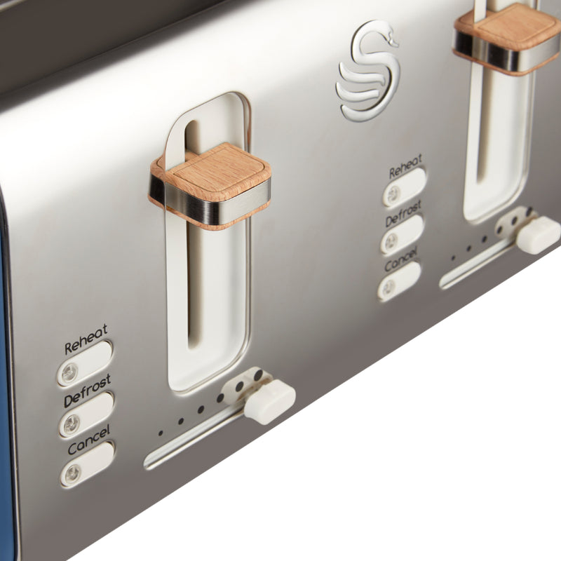 Swan Nordic 4 Slice Toaster  - Blue