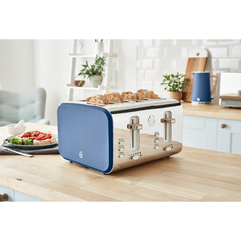 Swan Nordic 4 Slice Toaster  - Blue