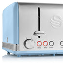 Swan Retro 4 Slice Toaster  - Blue