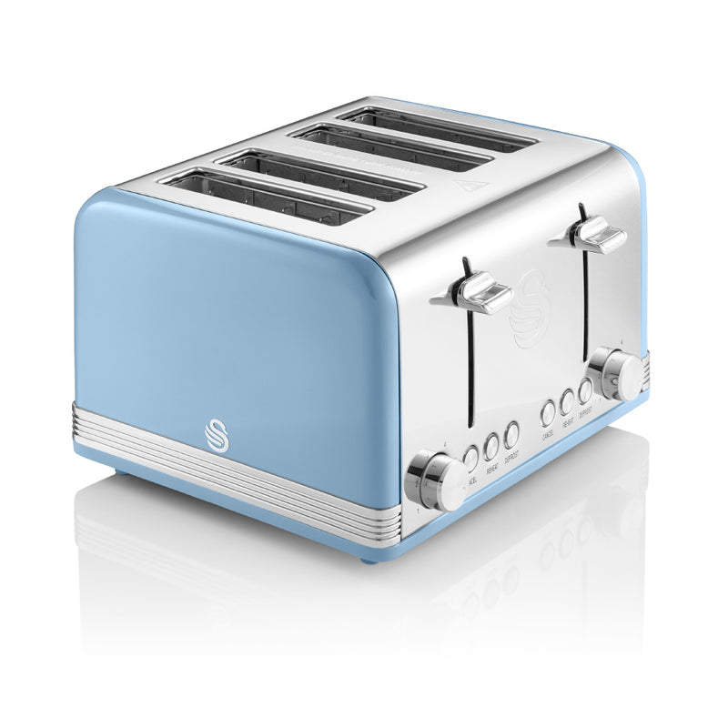 Swan Retro 4 Slice Toaster  - Blue