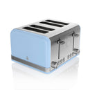 Swan Retro 4 Slice Toaster  - Blue