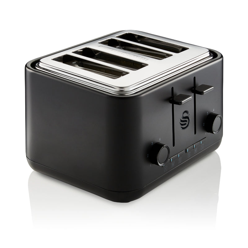 Swan Stealth 4 Slice Toaster  - Black