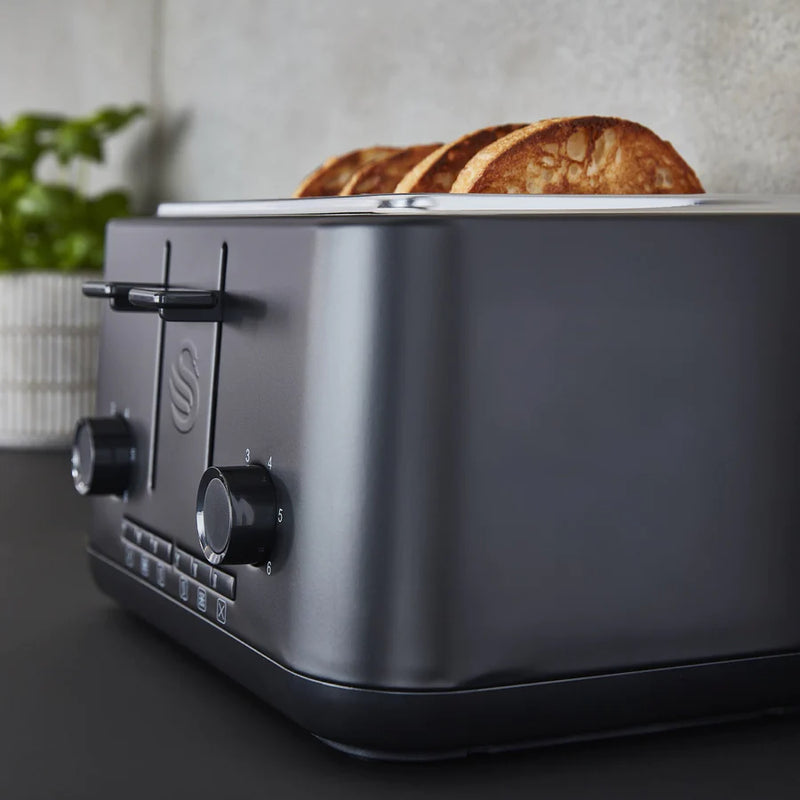 Swan Stealth 4 Slice Toaster  - Black