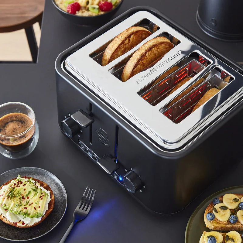Swan Stealth 4 Slice Toaster  - Black