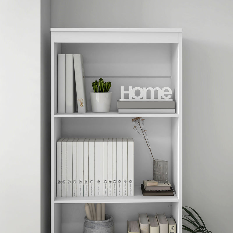 HOMCOM 180cm Tall Bookshelf Free Standing Storage Shelf Unit with Storage White