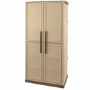 Large Storage Cupboard With Shelves & Broom Storage