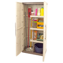Large Storage Cupboard With Shelves & Broom Storage