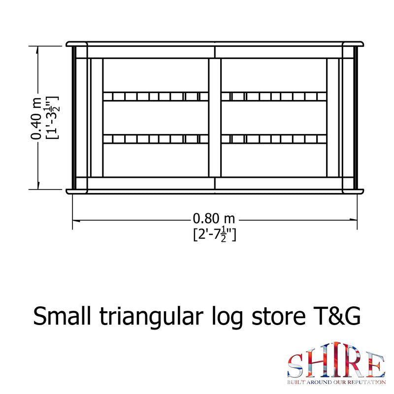 Triangular Pressure Treated Log Store