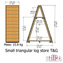 Triangular Pressure Treated Log Store