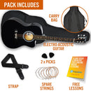 3rd Avenue Cutaway Electro Acoustic Guitar Pack - Black